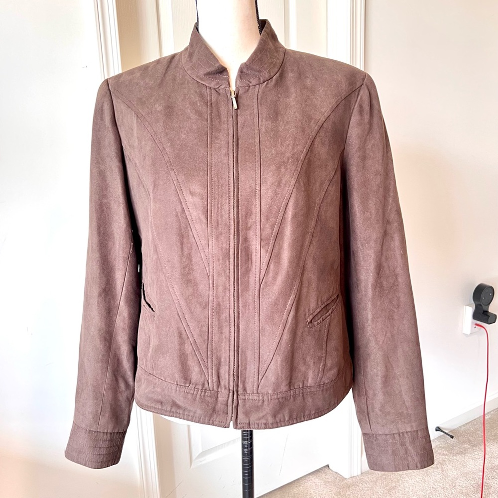 Vintage SOJO Brown Bomber/Varsity Style Jacket—SZ. Large